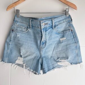 Old Navy Blue Jean Shorts High-Waisted Distressed